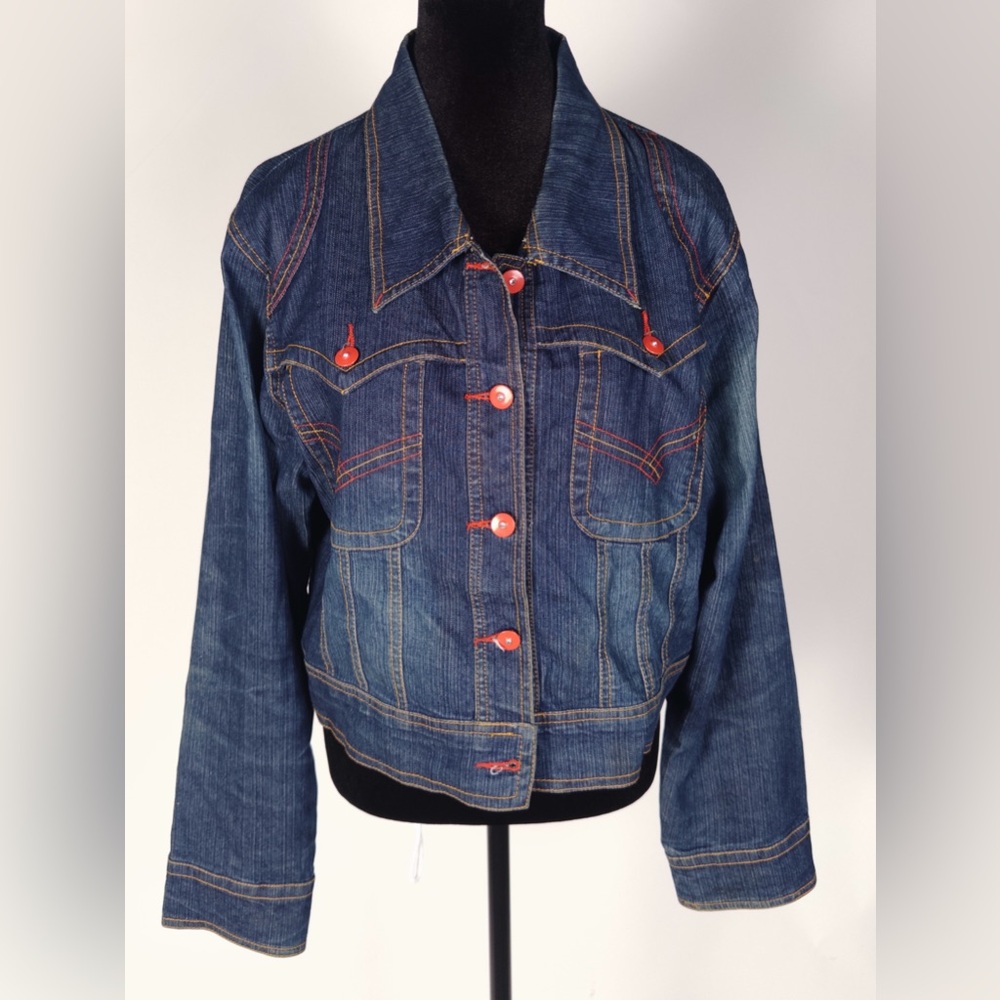 Cropped Jean Jacket Size L